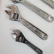 Load image into Gallery viewer, Lot of 7 Mixed Brand Adjustable Wrenches and Proto Armstrong...Small Pipe Wrench