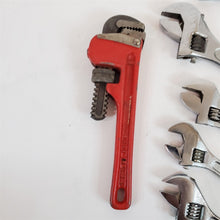 Load image into Gallery viewer, Lot of 7 Mixed Brand Adjustable Wrenches and Proto Armstrong...Small Pipe Wrench