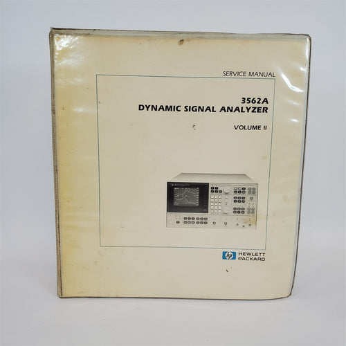 HP SERVICE MANUAL MODEL 3562A DYNAMIC SIGNAL ANALYZER 1985 Vol. II