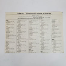 Load image into Gallery viewer, Instruction Manual &amp; Documentation from a NOS Onkyo CP-1057F Automatic Turntable