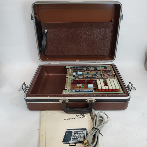 Vintage HP 5036A Microprocessor Lab in Case w/ Manual, Power Cord & Key