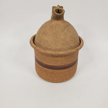 Load image into Gallery viewer, Brown Pottery Crock Pot / Seed Jar Glazed Inside Signed AFS