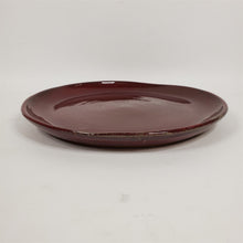 Load image into Gallery viewer, Stoneware Decorative Platter 11" Reddish Brown Glaze Horst Kerstan Mark