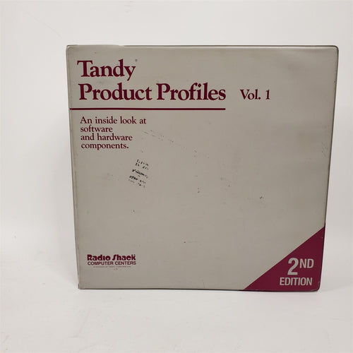 Vintage Original Tandy Product Software Profiles Volume 1 2nd Edition 1987-1989