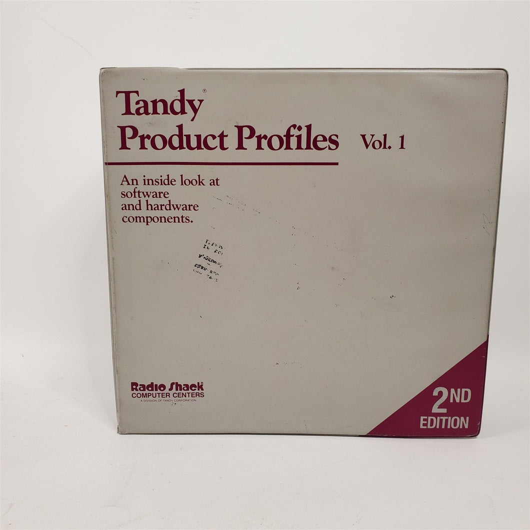 Vintage Original Tandy Product Software Profiles Volume 1 2nd Edition 1987-1989