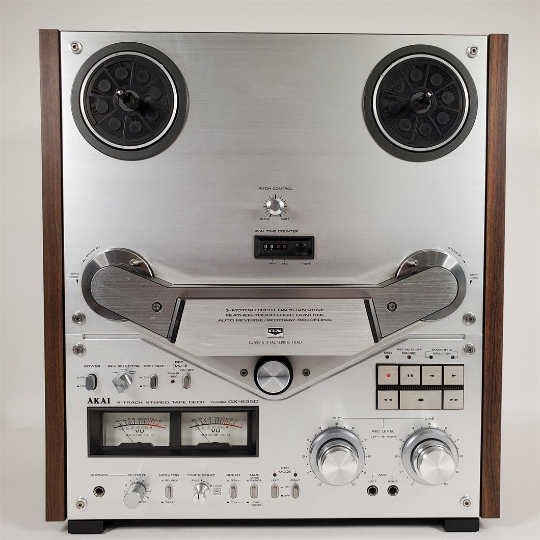 Audiophile Reel-To-Reel Tape Recorder Player Akai GX-635D Exceptional Condition!
