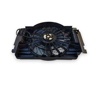 00-07 BMW X5 A/C Condenser Radiator Fan w/Housing Behr Hella 8EW 351 040-661 NOS