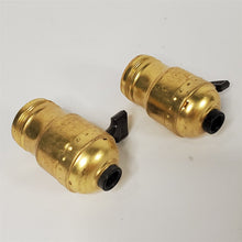 Load image into Gallery viewer, Lot of 2 Vintage Leviton Paddle Brass Light Lamp Sockets 250W Max 250V Max