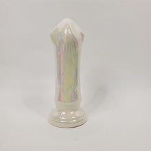 Load image into Gallery viewer, Vintage 6-3/4" BISHOP Chess Piece WHITE Gothic/MCM Glazed Duncan Ceramic