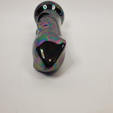 Load image into Gallery viewer, Vintage 6-3/4" BISHOP Chess Piece BLACK Gothic/MCM Glazed Duncan Ceramic
