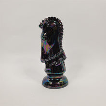 Load image into Gallery viewer, Vintage 6-1/2" KNIGHT Chess Piece BLACK Gothic/MCM Glazed Duncan Ceramic