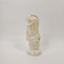 Load image into Gallery viewer, Vintage 6-1/2" KNIGHT Chess Piece WHITE Gothic/MCM Glazed Duncan Ceramic
