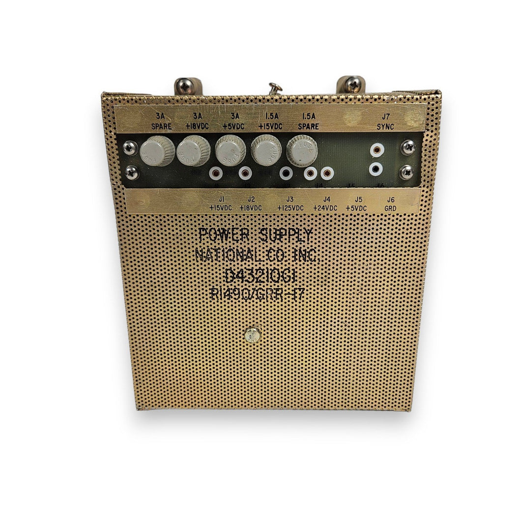 Mil-Std DC Power Supply 5V 15V 18V 24V 125V National D43210G1 R1490/GRR-17