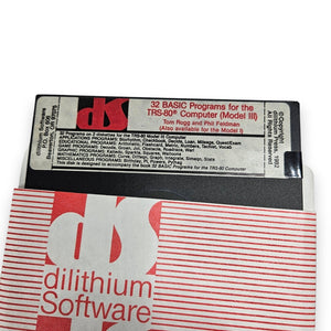 Vintage 1982 Original Dilithium Software 32 BASIC Programs for TRS-80 Model III