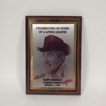 Load image into Gallery viewer, Ultra-Rare Carroll Shelby 80th Birthday Celebration Plaque from Barrett-Jackson
