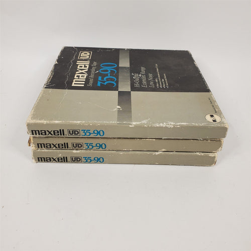 LOT of 3 Maxell UD 35-90 Reel to Reel 1/4