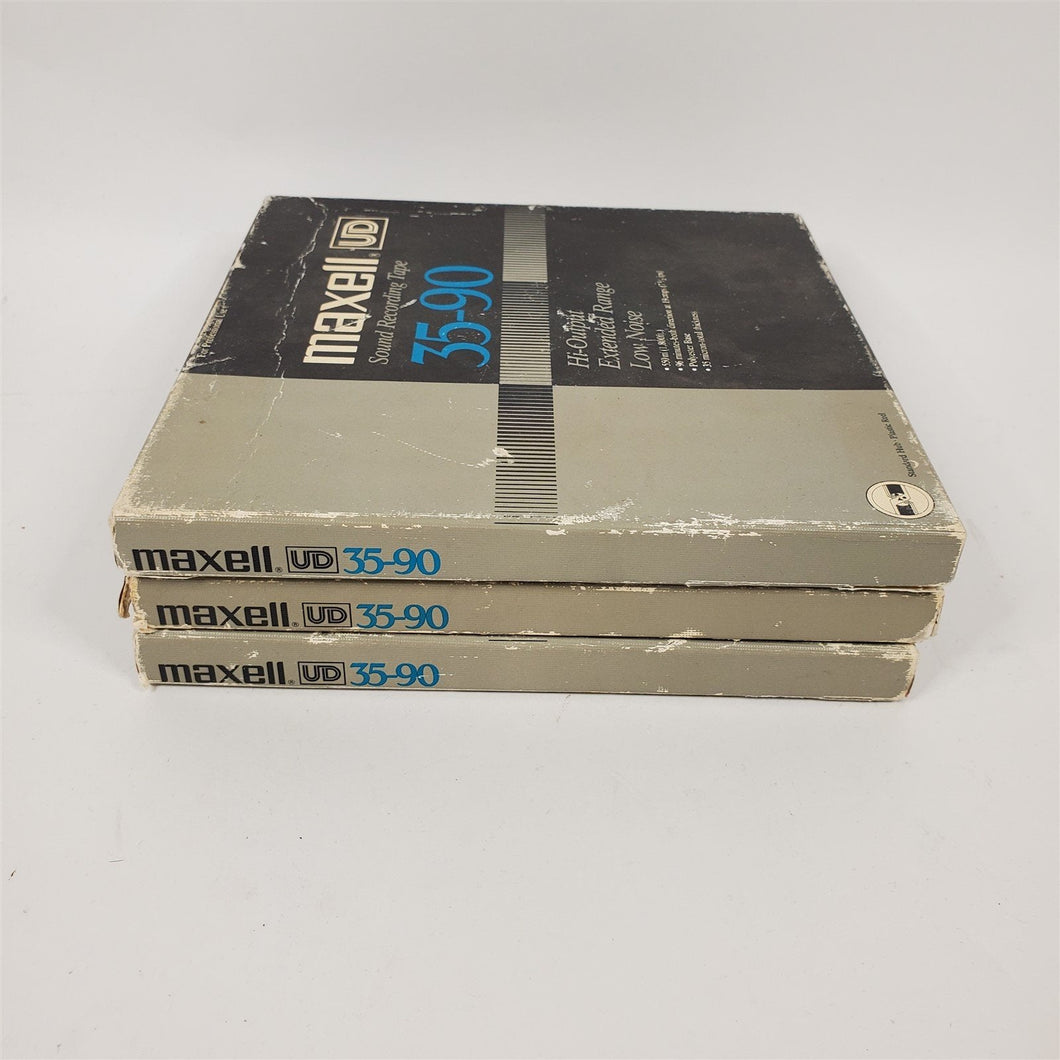 LOT of 3 Maxell UD 35-90 Reel to Reel 1/4