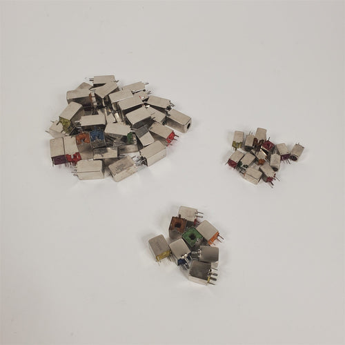 44 Vintage Shielded Tunable RF Inductors 3 Different Sizes