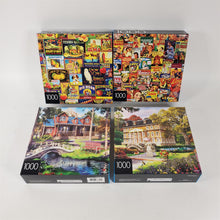 Load image into Gallery viewer, 4 Complete 1000 pc Jigsaw Puzzles by Spinmaster Australia