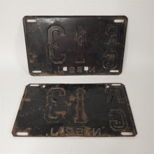 Load image into Gallery viewer, Set of Two New Jersey Black &amp; Orange License Plates 1952 w/ 1957 Tag on one RG13