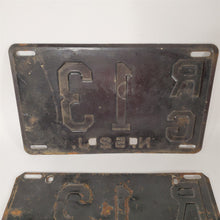 Load image into Gallery viewer, Set of Two New Jersey Black &amp; Orange License Plates 1952 w/ 1957 Tag on one RG13