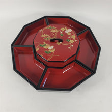 Load image into Gallery viewer, Asian Lacquerware Lazy Susan/Turntable w/6 Removable Trays &amp; Center Box