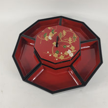 Load image into Gallery viewer, Asian Lacquerware Lazy Susan/Turntable w/6 Removable Trays &amp; Center Box