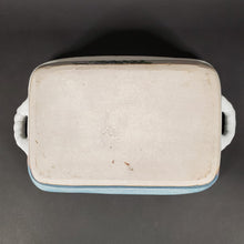 Load image into Gallery viewer, Vintage Baking Dish 6"x9"x2-1/2" Floral Design Signed Hull delphinium flowers