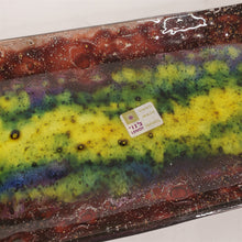 Load image into Gallery viewer, Vintage Lenoy Abstract Rectangular Glass Tray Israel 11-1/2"x4-5/8"