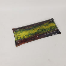 Load image into Gallery viewer, Vintage Lenoy Abstract Rectangular Glass Tray Israel 11-1/2"x4-5/8"