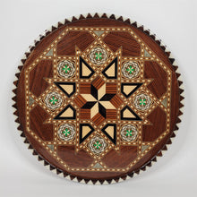 Load image into Gallery viewer, 13" Round Wood Marquetry Tray/Platter Laguna Granada Spain