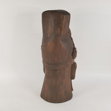 Load image into Gallery viewer, Hand Carved Wooden Buddha Head 17-1/2" Tall