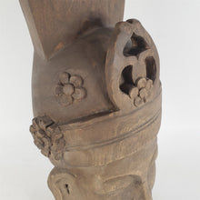 Load image into Gallery viewer, Hand Carved Wooden Buddha Head 17-1/2" Tall
