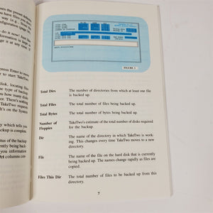 Vintage 1987 Original TakeTwo User Manual Version 1 Backup Software