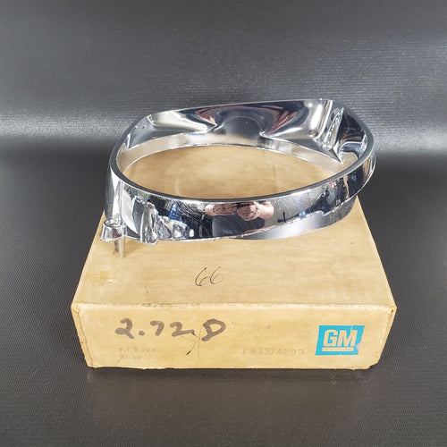 66 1966 Buick Electra Lesabre LH Outer Headlight Bezel Trim Ring 1374299 #1 NOS