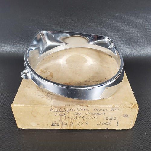 66 1966 Buick Electra Lesabre RH Inner Headlight Bezel Trim Ring 1374296 #1 NOS