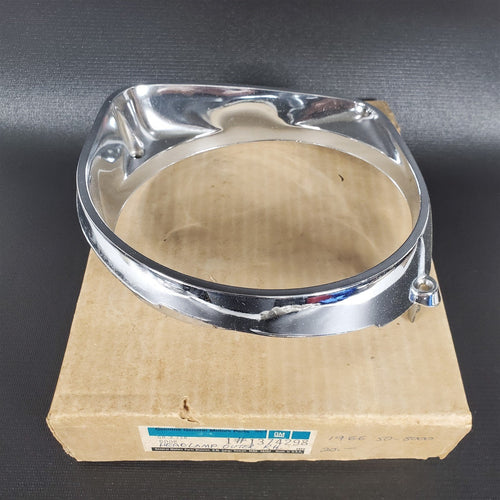 66 1966 Buick Electra Lesabre RH Outer Headlight Bezel Trim Ring 1374298 #1 NOS