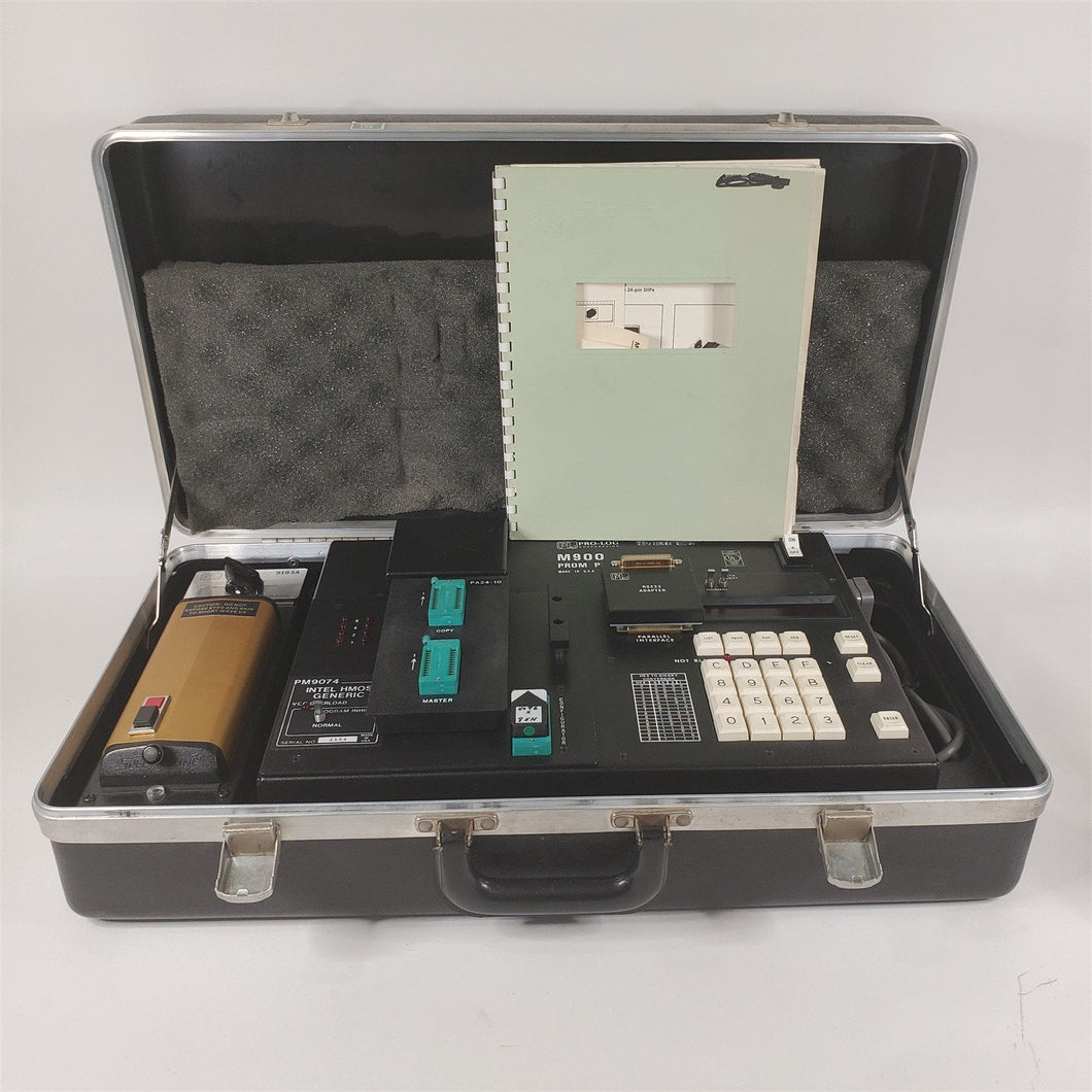 HTF Pro-Log M900 PROM Programmer, RARE PM9074 Intel HMOS Module, 9103A UV Erase