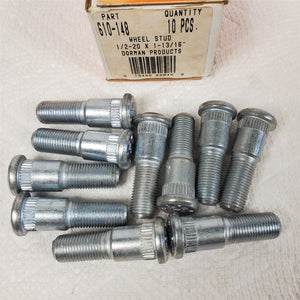 LOT of 10 1/2"-20 x 1-13/16" Wheel Lug Studs Dorman 610-148