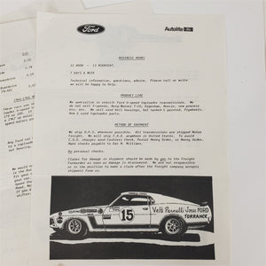 Vtg 1984 Ford Toploader Transmissions by Dan Williams Marketing Documentation