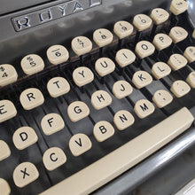 Load image into Gallery viewer, Vintage 1955 Portable Typewriter Royal Quiet De Luxe Model AC SN 3096134 Works