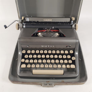 Vintage 1955 Portable Typewriter Royal Quiet De Luxe Model AC SN 3096134 Works