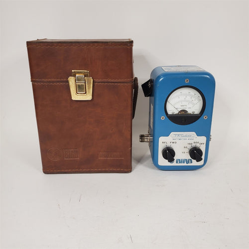 Bird Thruline 4304 Wattmeter Switchable 15, 50, 150, 500 Watts w/ Leather Case