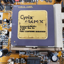 Load image into Gallery viewer, Vintage 1993 Motherboard w/ Gold Cyrix 686MX 6x86 MX-PR200 Processor CPU TxPro