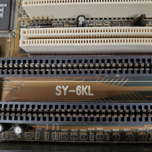 Vintage 1998 Slot 1 Computer Motherboard SIMM72 SOYO SY-6KL w/Manual & Driver CD