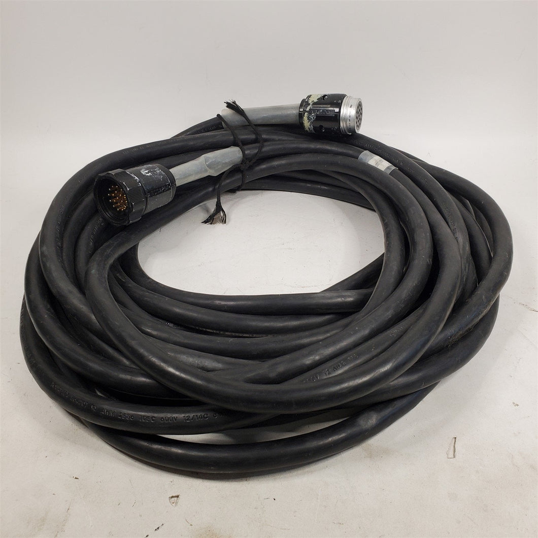 60 Foot Lighting Cable Socapex 19-Pin Male to Female Tourflex E64207 12AWG 600V