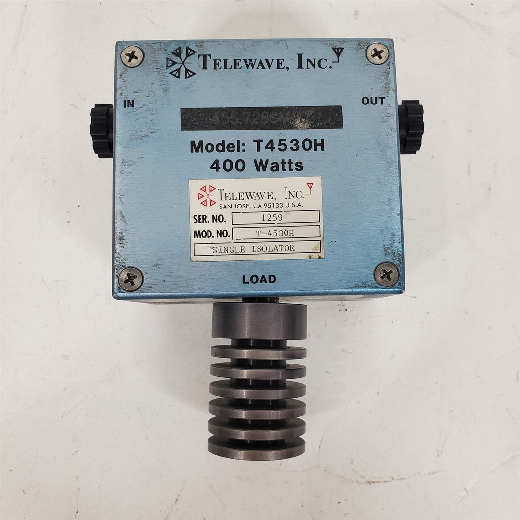 Single Isolator 453MHz 400 Watts Telewave T4530H T-4530H