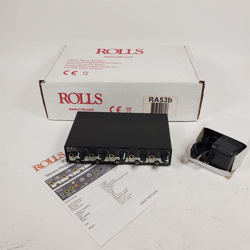 Rolls RA53B 5-Channel Headphone Amplifier NOS w/ Power Supply & Manual