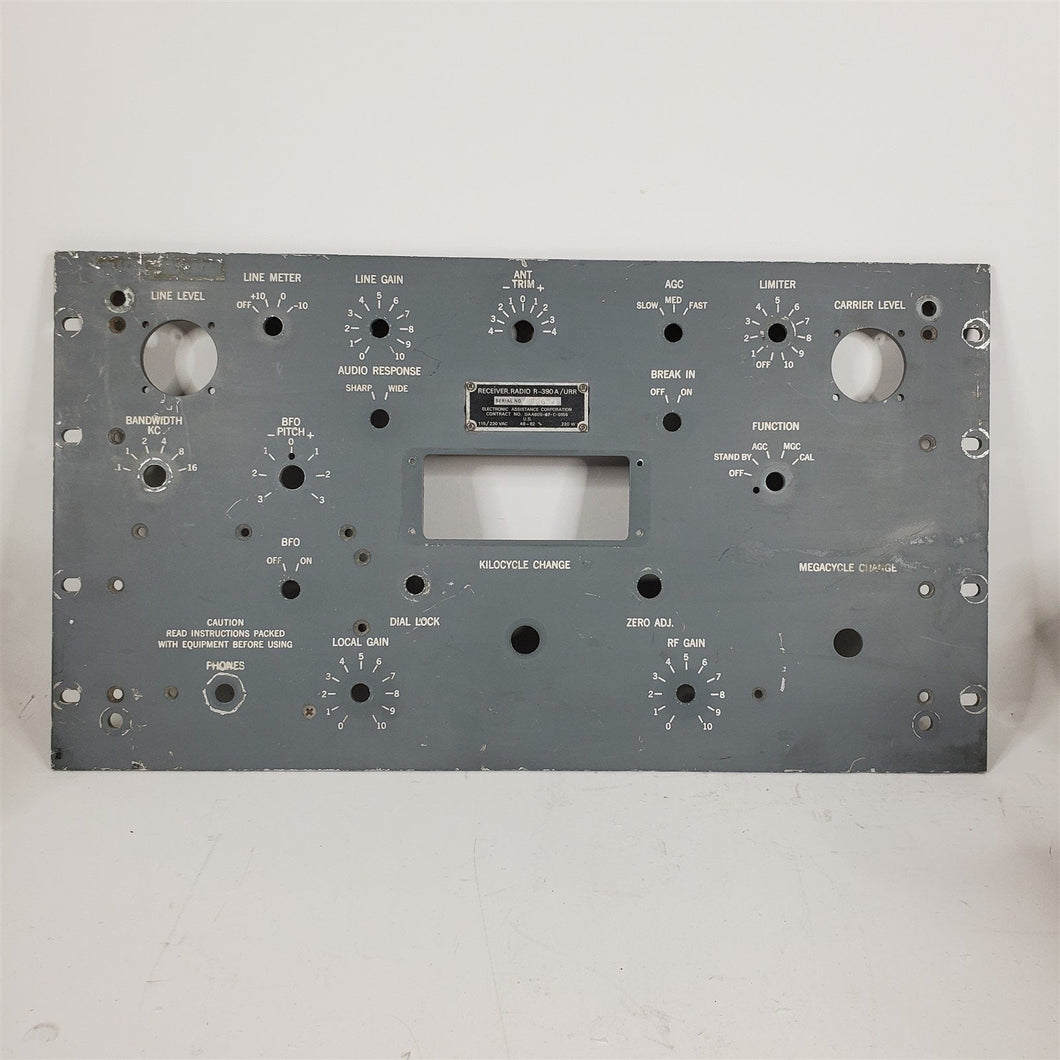 R-390A/URR High Frequency Receiver Faceplate Front Panel Electronic Assistance