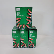 Load image into Gallery viewer, Lot of 4 String Light Sets 50 LED C6 Red White Home Accents Holiday Christmas